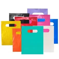 100 sacolas plasticas lisa 16x20/20x30/25x35/30x40- Boca de palhaço ou alça vasada