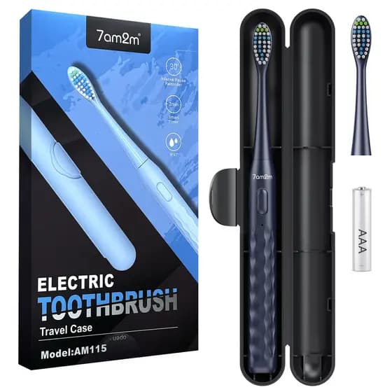 Vendedor japonês “Bon's Shop” Escova de dente elétrica 7am2m, bateria, recarregável, 38.000 rpm, portátil, compacta, 
t