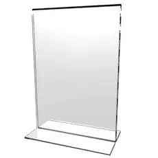 Display Expositor em T A5 Porta Folha MESA Invertido Acrílico Cristal Loja Comércio