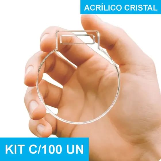 KIT de Medalhas em Acrílico Cristal Transparente 5cm