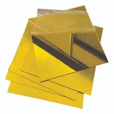 Placa/Chapa em Acrílico Espelhado Dourado 2mm Diversos Tamanhos