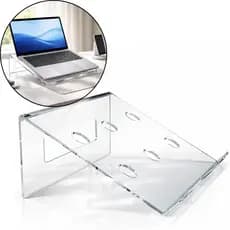 Suporte Notebook Acrílico Cristal Portátil Leve Compacto Universal 13 17 Polegadas