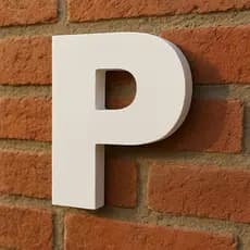 Letra em PVC Expandido 10mm  Arial Black 30cm Altura Branco