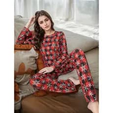 Pijamas femininos primavera outono manga longa natal Halloween impressão dos desenhos animados terno de duas peças outon