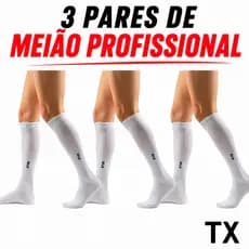 3 paresMeião Futebol-Voley Rugby -Montaria Cavalos -PÉ  Atoalhado com Calcanhar Verdadeiro Poliéster Dryl Primeira Linha