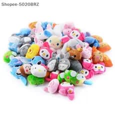 [THEBR] 10Pcs Bonecas De Pelúcia Fofa Animal 5-6cm Kawaii Urso De Coelho Panda Brinquedos Recheados Mini Máquina De Garr