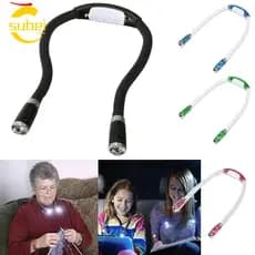 SUBEI Lanterna De Pescoço LED Portátil Mãos Livres Noturna Flexível