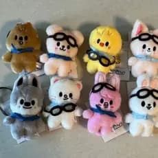 Kpop Stray Kids Pilot Doll FM Plush Porta-Chaves Lobo Chan Bbokari Jiniret Recheado Pingente De