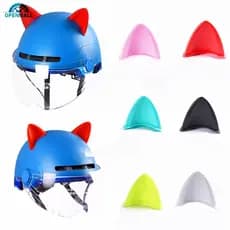 2 Pcs Capacete De Moto De Carro Decoração Orelhas De Gato Para Motocross Full Face Off Road Capacete Adesivo