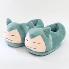 28cm Japão Anime Pokemon Snorlax Slippers Plush Cartoon Cosplay Costume Shoes Homens Mulheres Calçados De Algodão Quente
