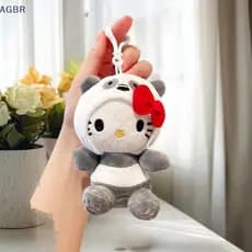 [AGBR] 1 Peça Fofo Macio Recheado KT Gato Boneca Pingente Desenho Animado Hello Kitty Chaveiro Urso Branco Anime Brinque