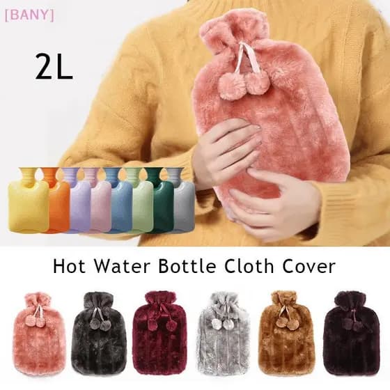 [BANY] Capa Grande Para Garrafa De Água Quente 2L Simulação Macia De Pelúcia Fofa Ajuda A Manter Bolsa Isolada Boa