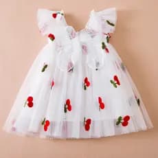 Vestido de Aniversário de 1 Ano para Menina NNJXD, Vestido de Tule com Alças para o Verão, Vestido Casual de Princesa pa