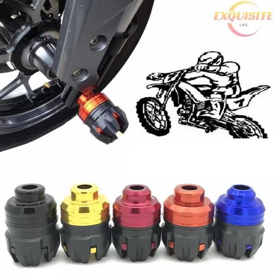 [EL] 2 Peças Protetor Universal De Colisão De Motocicleta De Garfo Dianteiro De Alumínio Moto Proteção De Roda Tampa Des