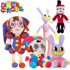 ML O Incrível Circo Digital Pomni Jax Plush Cartoon Plushie Toys Theater Rabbit Doll Stuffed Brinquedos De Natal Para Cr