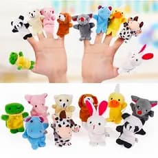 10 Peças de Fantoches de Dedo de Animais Pequenos, Brinquedo Educativo de Desenho Animado para Bebês, Meninos e Meninas,