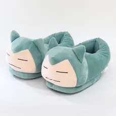 28cm Japão Anime Pokemon Snorlax Slippers Plush Cartoon Cosplay Costume Shoes Homens Mulheres Calçados De Algodão Quente