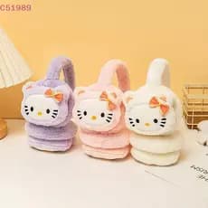 [kaan] Hello Kitty Protetores De Orelha Fofos De Inverno De Pelúcia Quente Anticongelante Criativos Anime Kawaii À Prova