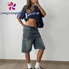 YONGWANG Corrente De Cintura De Pérola , Cinto Punk De Liga De Zinco Com Borla , Contas Góticas , Hip Hop , Jeans