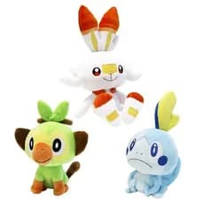 Scorbunny Sobble Grookey Anime Figura Pokemon Espada De Pelúcia Escudo Bonecas Dos Desenhos Animados Brinquedos Crianças