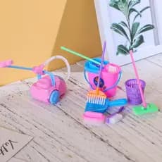 (DIY) 9 Pçs Simulação De Brinquedos Sanitárias/Brinquedo De Limpeza Para Brincadeiras De Jogos