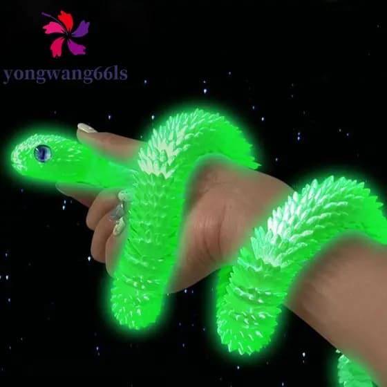 Ornamento De Cobra Luminosa YONGWANG , Modelo Criativo De Simulação De Animal Escuro Que Brilha No , Impressa Em 3D Feit