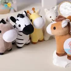 Idealistas 1Pc Desenho Animado Animal Marrom Cavalo Alpaca Burro Girafa Zebra Boneca De Pelúcia Macia Nice