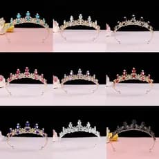 [prosperityus] Elegante Colorido Cristal Tiara Coroa Mulheres Meninas Festa De Casamento Princesa Strass De Noiva Joias