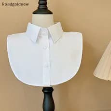 RGN Blusa Feminina De Algodão Com Gola Falsa , Vintage , Sólida , Destacável , Lapela , Top , Acessórios De Roupas Femin