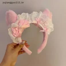 # Novo Orelha De Gato Bonito Pelúcia Hairband Férias Vestir-Se Natal Animal Hoop Acessórios Para O Cabelo Das Crianças .
