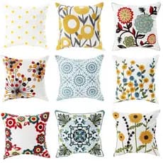 Capa de almofada bordada e espessa, capa de almofada para sofá, almofada para sala de estar, decoração de casa WMXW