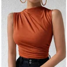 Body Feminino Básico Suplex Regata Lisa Blusinha Básica Moda Gringa Blogueira justo colado gola alta
