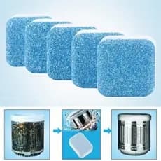 KIT Lava 6/10/15 Pastilhas para Limpeza de Máquinas de Lavar Roupas Efervescentes Multifuncional Limpador