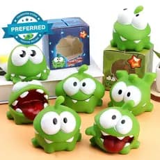 Kawaii Om Nom Boneca Brinquedos Crianças Cortar A Corda Mung Animais Feijão Ornamentos De Aniversário P8