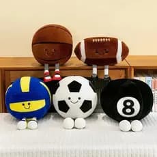 Brinquedo de Pelúcia de Futebol e Basquete Boneca Fofa Série de Feriados Almofada Decoração de Quarto