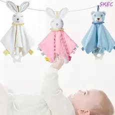 Toalha De Saliva Para Recém-Nascidos SKEC , Mordedor De Silicone , Calmante De Segurança Bebês , Edredom