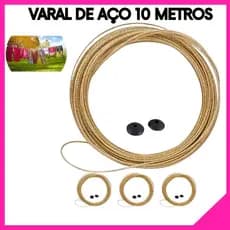 Kit 4 Varal Retrátil de Parede 10m Varal de Aço para Roupas Resistente Apartamento Lavanderia