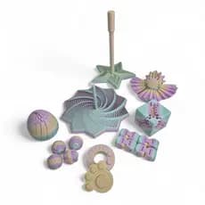 Kit Tri-Color Diamante Brinquedos Sensoriais  Autismo e TDAH