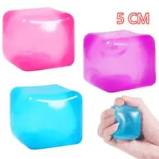 Brinquedo de Cubo de Gelo Quadrado, Bola de Alívio do Estresse, Brinquedos Squishy para Ansiedade, TDAH, Alívio do Estre