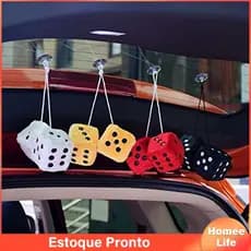 2 Pçs Multicolorido Dados De Pelúcia Carro Pendurado Pingente Com Pontos Modelo De Para Ornamento Interior Do Decoração