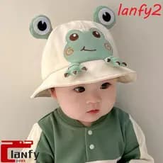 Chapéu Balde De Sapo De Desenho Animado LANFY , De Proteção Solar De Bebê De Algodão Respirável Infantil De Malha