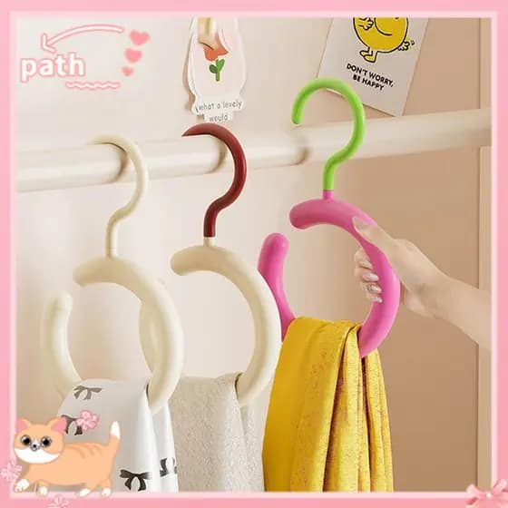 Cabide De Roupas Para Casa PATH , Rack Multifuncional Cachecol De Quarto Com Gancho De Dopamina , Armazenamento Portátil