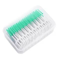 200 Escovas Interdentais de Silicone Escovas de Palito Ferramentas de Limpeza Oral