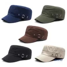 Fancyqube Casual Chapéu De Topo Plano Esporte Ao Ar Livre Chapéus De Sol Vintage Militar Simplesmente Feminino Ciclismo