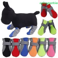 Protetores De Botas De Cachorro COLORQUOTIENT Para Malha Poodle Yorkshire Com Listras Reflexivas Chuva Animais De Estima