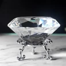 [Dhin] Base Do Suporte Expositor De Metal Da Bola De Cristal Mesa De Mármore De Vidro COD