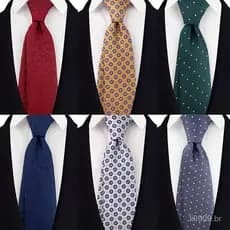 Moda Nova Gravata Masculina Gravatas 8CM Jacquard Tecido Paisley Bolinhas Floral Festa De Casamento Negócios Pescoço