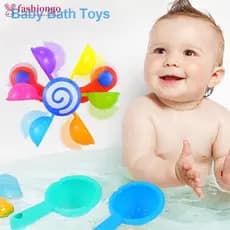 FASHIONGO Crianças Colorido Waterwheel Banho Otário Brinquedos De Do Bebê Banheira Spray Água Jogar Conjunto Chuveiro Sp
