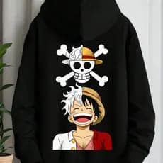 Moletom Canguru C/ Capuz Unissex One Piece Pirata e Caveira