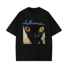 Camiseta Blusa 100% Algodão Deftones Around The Fur Gato Cat Meme Camisa Unissex Envio Rápido